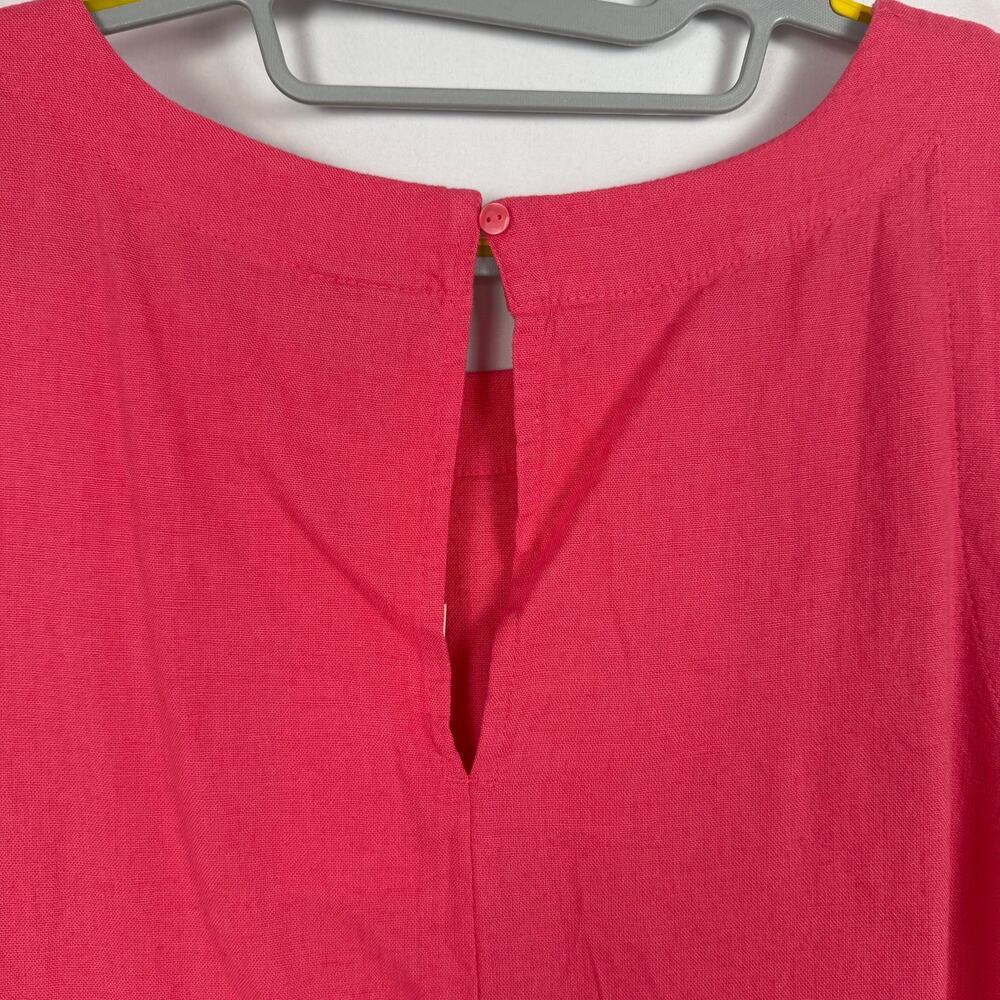 A New Day Cotton Linen Blend Pink High Neck A Line Mini Shift Dress NWT Size XXL - Picture 5 of 13